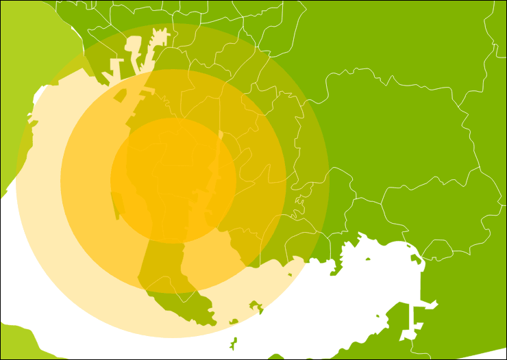 愛知県知多郡（知多半島）　地図　画像